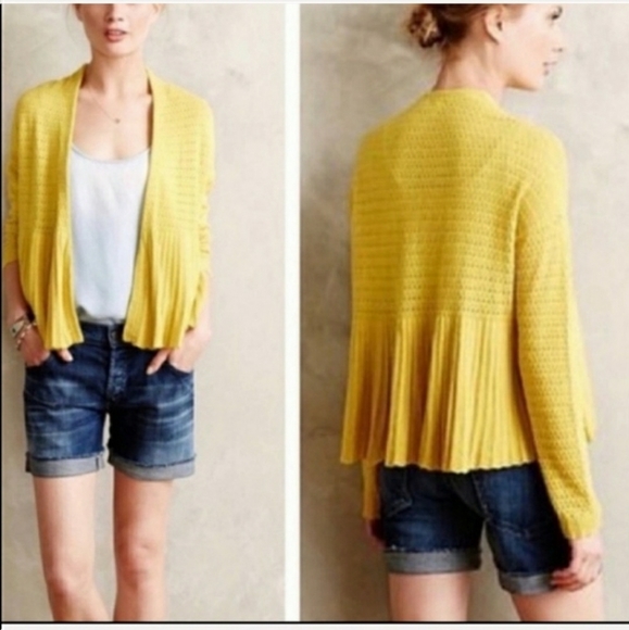 Anthropologie Sweaters - MOTH•Anthropologie•yellow 💛 knit • sz.SP •